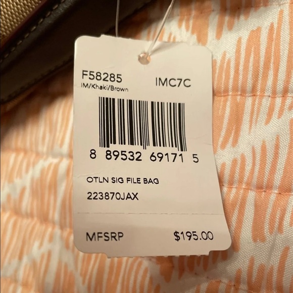 Coach Outline Signature File Bag - Picture 5 of 5